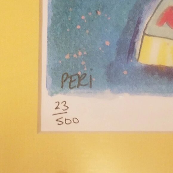 2 Peri "Cow jumped over the moon" & "Unicorn Magic" Color Print Signed & Framed - Picture 5 of 8